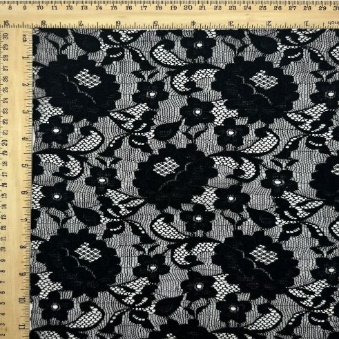 Carnation Jacquardtronic Lace - Encore Ballroom's House of Fabrics