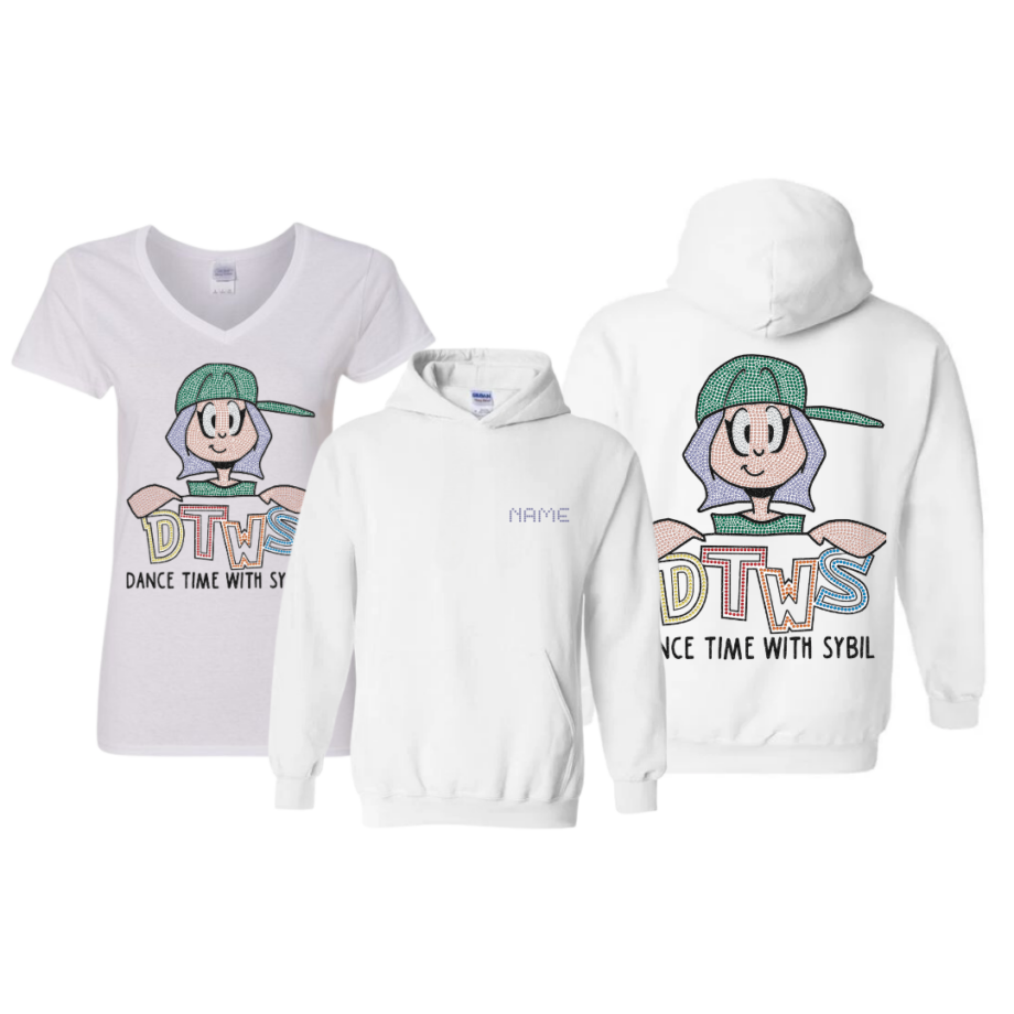 Dance Time with Sybil: Ladies Hoodie and T-Shirt Bundle